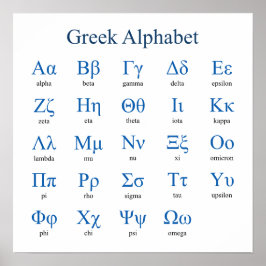 ギリシャ文字の四角いポスター ポスター