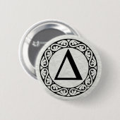 ギリシャ文字の手紙のデルタ 缶バッジ (正面&裏面)