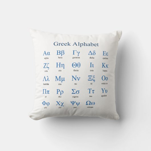 ギリシャ文字の正方形 クッション (正面)