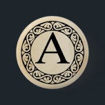 ギリシャ文字アルファベット 缶バッジ<br><div class="desc">その文字とクラシカル型枠では、ギリシャ語のアルファベットからオメガまで24文字が入っています。アルファはギリシャ文字の最初の文字ですこのデザインは、色の虹色に置き換えられる、古い紙背景上に表示されます。</div>