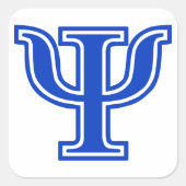 ギリシャ文字プシブルーモノグラムイニシャル スクエアシール (正面)