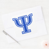 ギリシャ文字プシブルーモノグラムイニシャル スクエアシール (封筒)