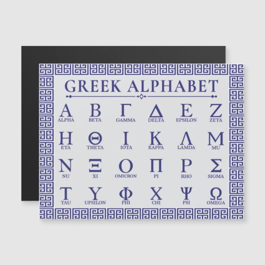 ギリシャ文字 (正面/裏面)