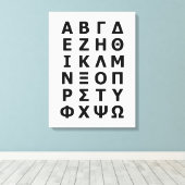 ギリシャ文字 キャンバスプリント (インサイチュ (ウッドフロア))