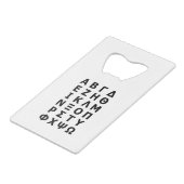 ギリシャ文字 クレジットカード栓抜き (裏面アングル)