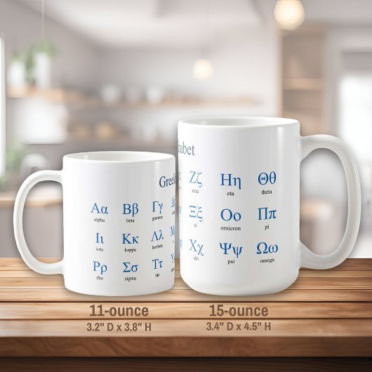 ギリシャ文字 コーヒーマグカップ