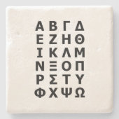 ギリシャ文字 ストーンコースター (正面)