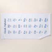 ギリシャ文字 ビーチタオル (正面)