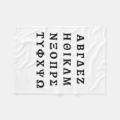 ギリシャ文字 フリースブランケット (正面(横))