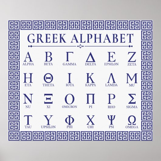 ギリシャ文字 ポスター (正面)