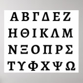 ギリシャ文字 ポスター (正面)