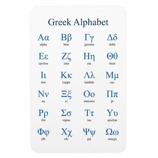ギリシャ文字 マグネット (縦)