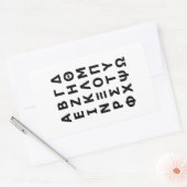 ギリシャ文字 長方形シール (封筒)