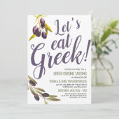 ギリシャ料理テイスティングポストウェディングパーティー 招待状 (スタンド正面)