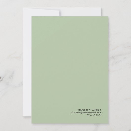 ギリシャ料理テイスティングポストウェディングパーティー 招待状 (裏面)