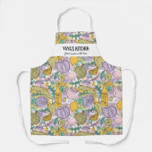 ギリシャ料理、レストランシェフ、ヤヤカスタム文字 エプロン (正面)