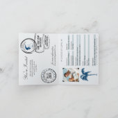 ギリシャ旅券結婚式招待状 招待状 (内部)