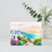 ギリシャ旅行アートビンテージポストカード ポストカード (スタンド正面)