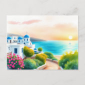 ギリシャ旅行アートビンテージポストカード ポストカード (正面)