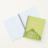 ギリシャ旅行アート、夏の旅行アート、緑 ノートブック (内部)