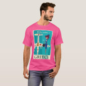 ギリシャ旅行ポスター Tシャツ (正面フル)