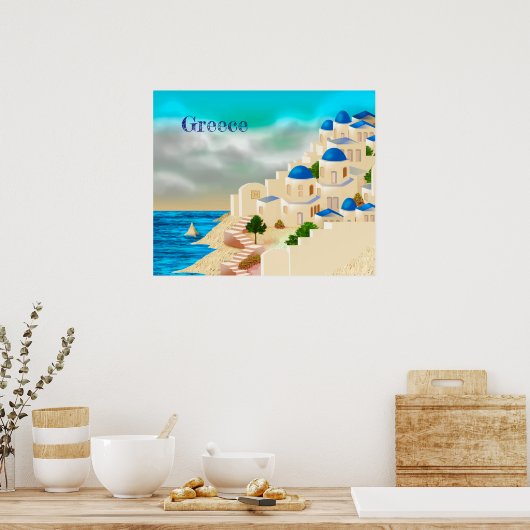 ギリシャ旅行 ポスター (キッチン)
