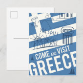 ギリシャ来を訪問 ポストカード (正面/裏面)
