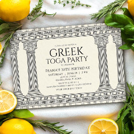 ギリシャ様式トガ 誕生日パーティー テンプル 招待状