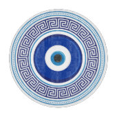 ギリシャ模様の悪い目ナザール カッティングボード (正面)