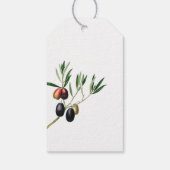 ギリシャ正教の洗礼 オリーブの葉 緑の植物 ギフトタグ (裏面)
