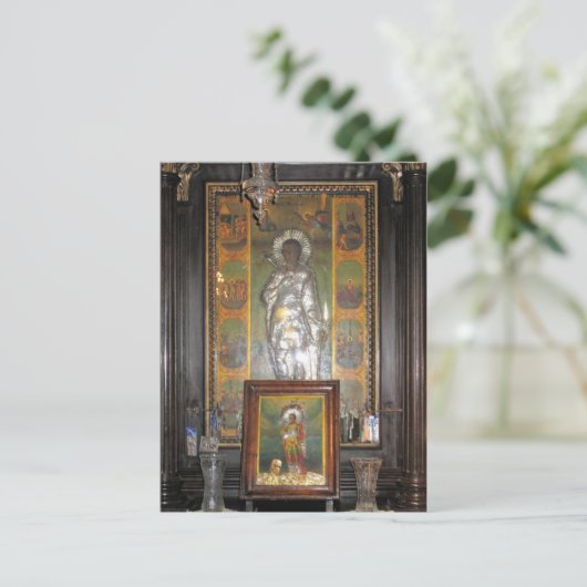 ギリシャ正教の聖人のアイコン ポストカード (スタンド正面)