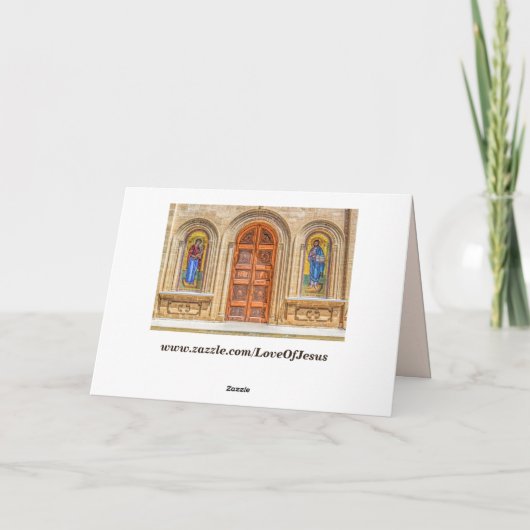 ギリシャ正教会のグリーティングカード カード (裏面)