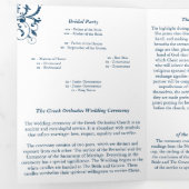 ギリシャ正教会の三つ折り結婚式プログラム 三つ折り案内状 (内部最初)