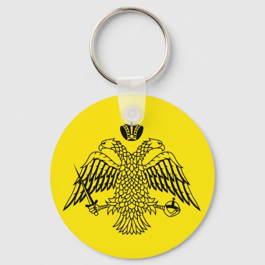 ギリシャ正教会の国旗山アソス宗教 キーホルダー (正面)