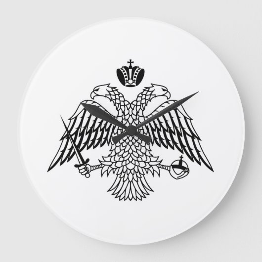 ギリシャ正教会の国旗山アソス宗教 ラージ壁時計 (正面)