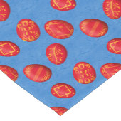 ギリシャ正教会の赤いイースターエッグ ショートテーブルランナー (コーナー)