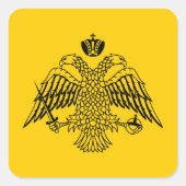 ギリシャ正教会国旗 スクエアシール (正面)