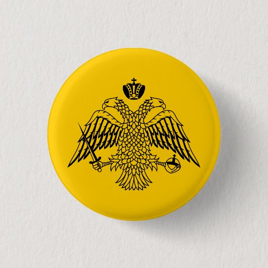 ギリシャ正教会国旗 缶バッジ (正面)