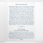 ギリシャ正派 三つ折り 結婚式プログラム (内部中)