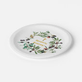 ギリシャ正統Χριστός Ανέστη!オリーブの枝 ペーパープレート (アングル)