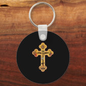 ギリシャ正統イエスキリスト・クロス キーホルダー (正面)