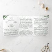 ギリシャ正統結婚式 プログラム3つ折 三つ折り招待状 (内部)