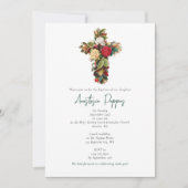 ギリシャ正統《キリスト教》洗礼式や命名式バプティスクロスボーイガール 招待状 (正面)