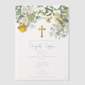 ギリシャ正統《キリスト教》洗礼式や命名式バプティスボーイ招待状 ベラム紙招待状 (正面)