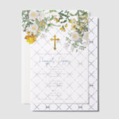 ギリシャ正統《キリスト教》洗礼式や命名式バプティスボーイ招待状 ベラム紙招待状 (オフセット (招待状))