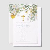 ギリシャ正統《キリスト教》洗礼式や命名式バプティスボーイ招待状 ベラム紙招待状 (オフセット)