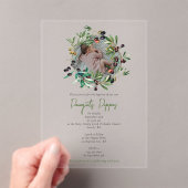 ギリシャ正統《キリスト教》洗礼式や命名式バプテスオリーブ写真 アクリル招待状 (インサイチュ (ポータブル))