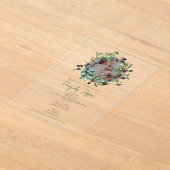 ギリシャ正統《キリスト教》洗礼式や命名式バプテスオリーブ写真 アクリル招待状 (レイダウン)