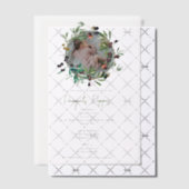 ギリシャ正統《キリスト教》洗礼式や命名式バプテスオリーブ写真 ベラム紙招待状 (オフセット (招待状))