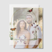 ギリシャ正統《キリスト教》洗礼式や命名式バプテスムガールワイルドフラワー ベラム紙招待状 (オフセット (カップル))